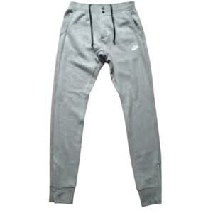 Nike French Terry Ankle Zip Jogger Pants Mens Medium Grey Blokecore Athletic